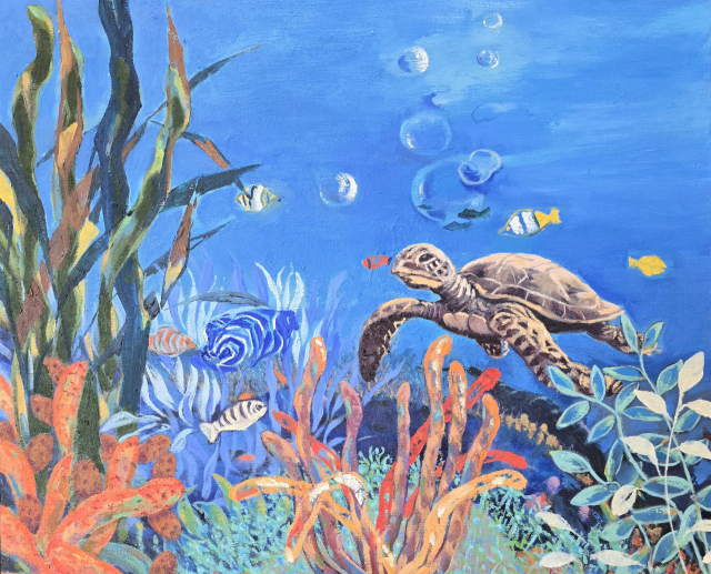 최운환, 고요한 향해, Oil on canvas, 45.5x53.0cm