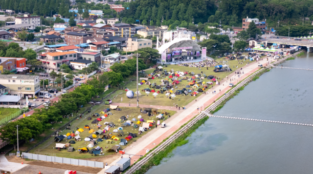 지난해 북천시민공원 일원에서 열린 비박 페스티벌 행사 장면. 상주시 제공