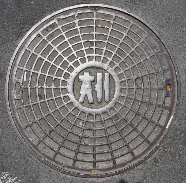 체신부 맨홀. 황희진 기자