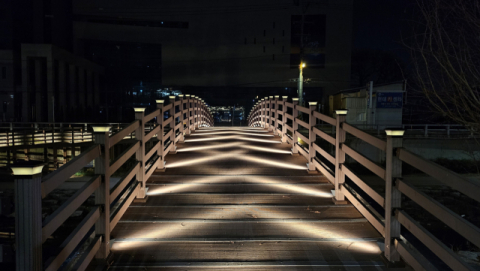 대구 달성군 화원읍 '천내천 보행교량', 빛의 명소로 재탄생