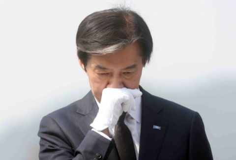 노 전 대통령 묘역 참배한 조국 