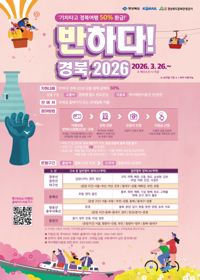 코레일 경북본부가 추진하는 반하다!경북2026 홍보 포스터. 코레일 경북본부 제공