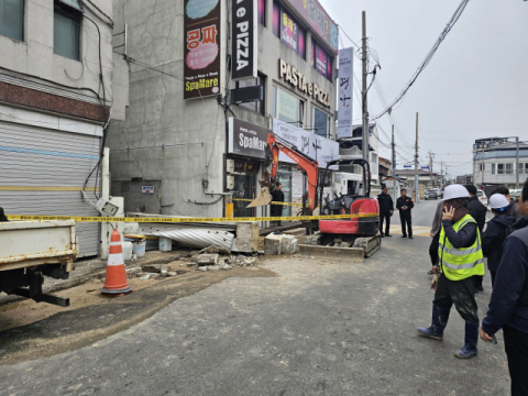 영주의 한 공사장에서 담벼락 무너져 직업 인부 심정지 발생