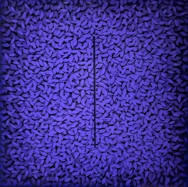 김선영, 2023, Silence, Mixed media on canvas, 24.2&times;24.2cm