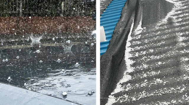 때아닌 우박…오락가락 날씨에 시민들 '우왕좌왕'