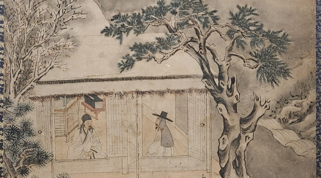 눈길을 헤치고 벗을 찾아가다, 조영석의 '설중방우도'