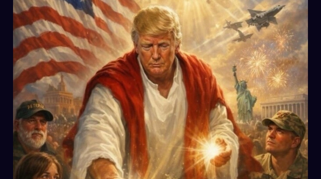 교황 직격 '예수 빗댄 이미지' SNS 공유한 트럼프