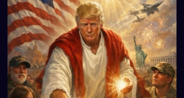 교황 직격 '예수 빗댄 이미지' SNS 공유한 트럼프