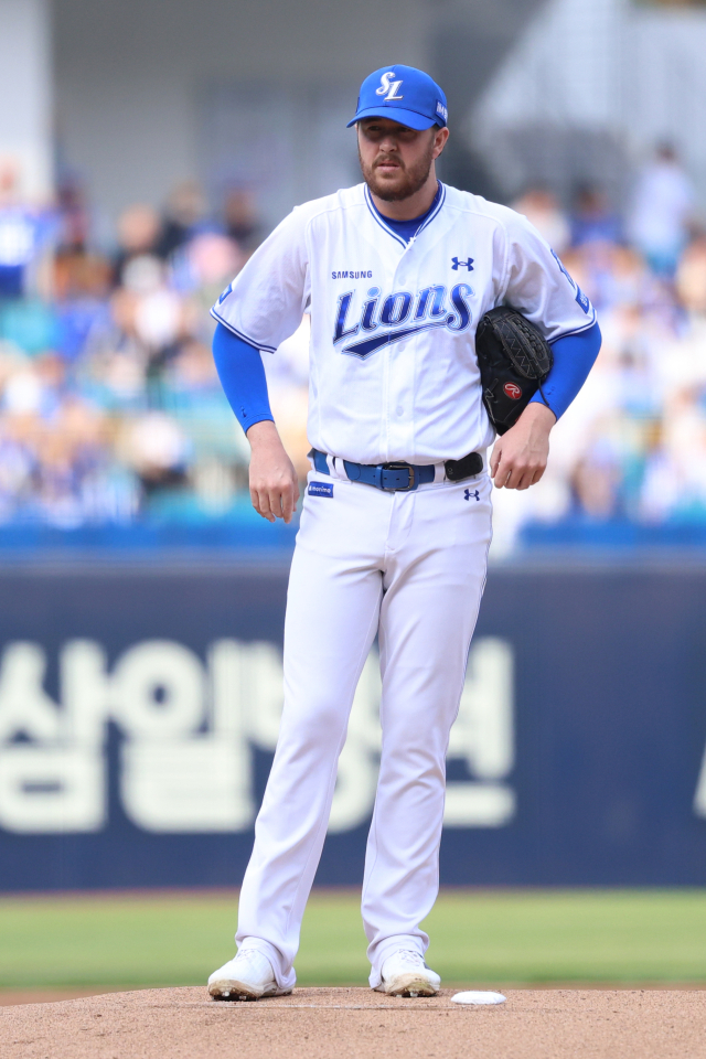 삼성 라이온즈의 잭 오러클린. 삼성 제공