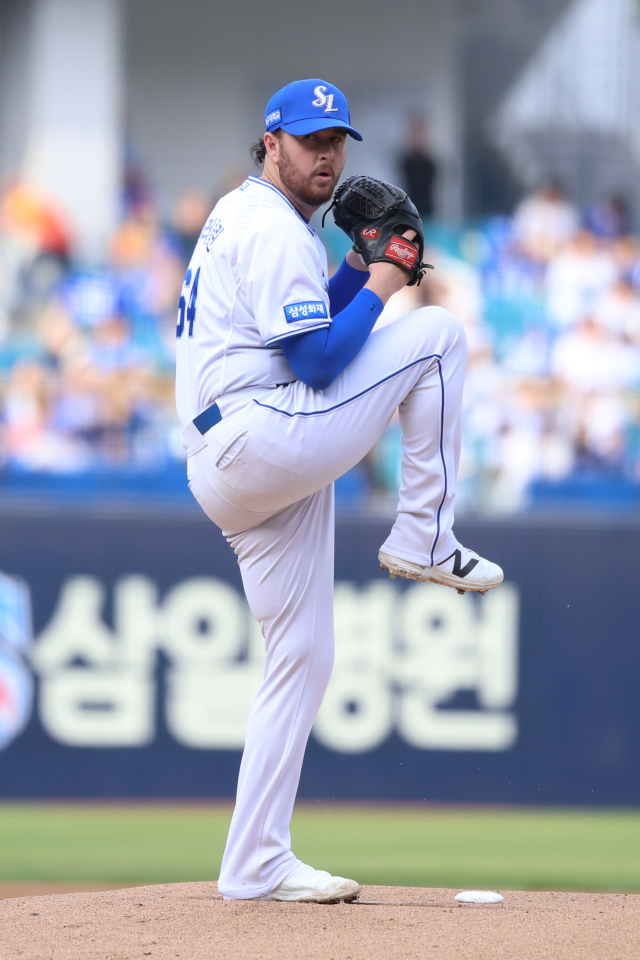 삼성 라이온즈의 잭 오러클린. 삼성 제공