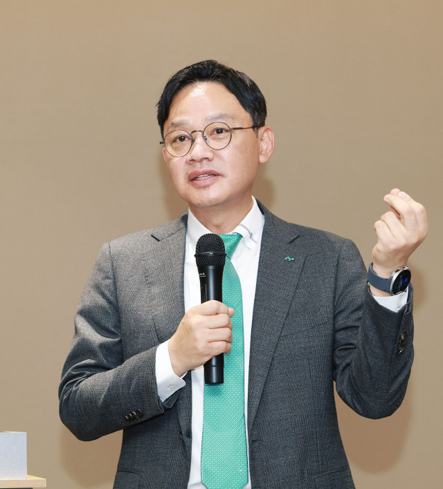 강정훈 iM뱅크 은행장이 14일 기자간담회에서 발언을 하고 있다. 사진=iM뱅크 제공