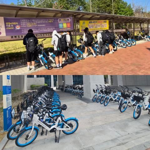 경북도청 신도시 공영 e자전거, 고유가·2부제 맞물려 '생활 교통수단' 부상
