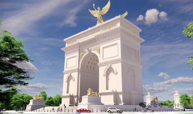 트럼프 대통령이 발표한 미국 독립 250주년을 기념하는 개선문은 세계 최고 규모로 75m가 넘는다.