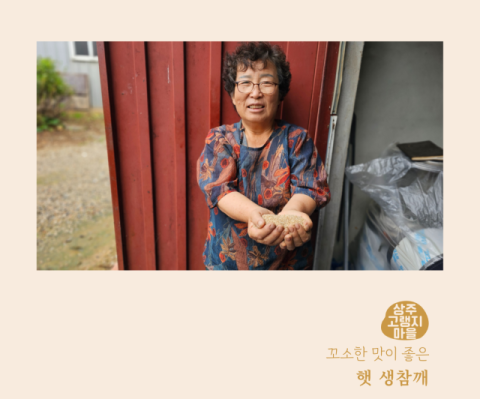 농식품 유통취약농가 판로 확대를 위해 이슬기 씨가 촬영 및 제작한 이웃 참깨 재배농가의 온라인 판매창 이미지. 이슬기 씨 제공