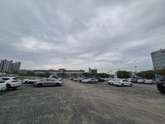 주요 도시계획시설로 지정된 부지. 