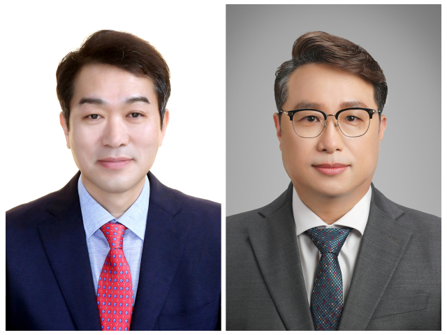 왼쪽부터 김근한 구미시의원(국민의힘,비례대표)·김민성 구미시의원(국민의힘,송정·원평·형곡1, 2동). 구미시의회 제공