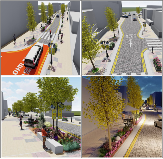 보행환경이 개선되는 구미 금리단길 조감도. 구미시 제공