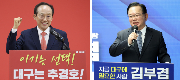 김부겸 42.6% vs 추경호 46.1%…오차 범위 내 초접전