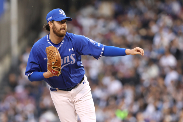 삼성 라이온즈의 잭 오러클린. 삼성 제공