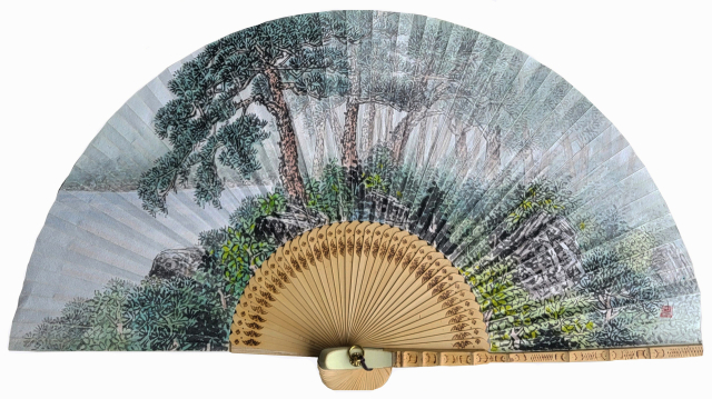 박주생, 솔향기, 53x17cm, 수묵담채