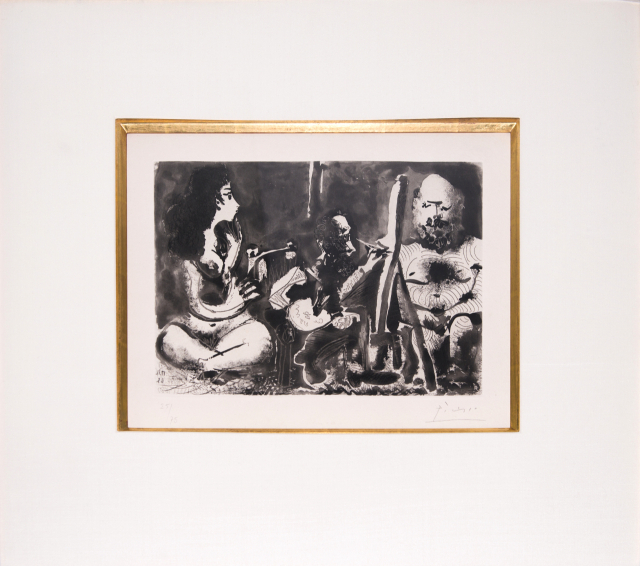 아트페어대구 블루칩 특별전 출품작. 파블로 피카소, les Bleas de barcelona 40x30cm,1963