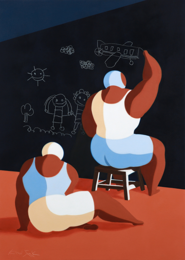 아트페어대구 몽키아트랩 출품작. KIMI JAAK, A Record of Small Hands, 91 &times; 65, Oil on Linen, 2026