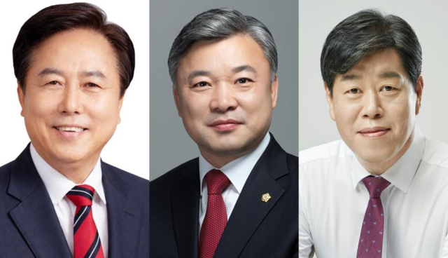 (왼쪽부터) 권기창 예비후보, 권광택 예비후보, 김의승 예비후보