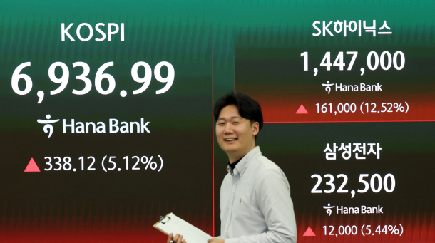 코스피 7,000 돌파…'꿈의 7천피' 시대 열렸다