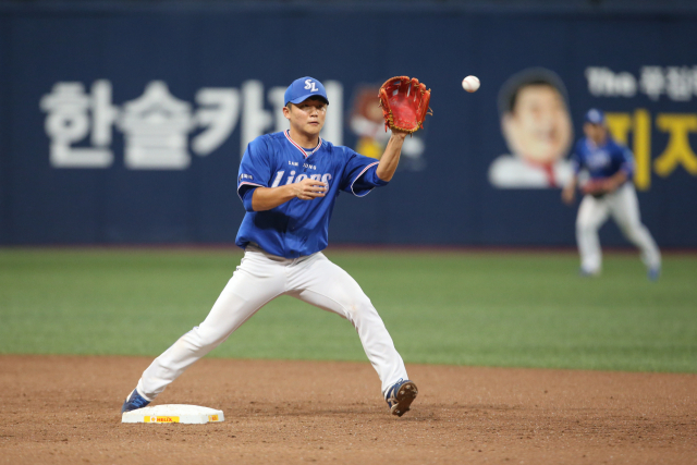 삼성 라이온즈에서 뛰던 시절인 2019시즌의 박계범. 삼성 제공