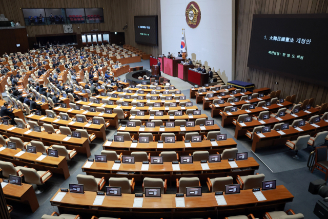 국회, 개헌안 본회의 상정…국힘 불참에 투표불성립 전망