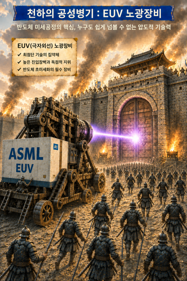 네덜란드 ASML=천하의 공성병기. AI로 형성한 이미지