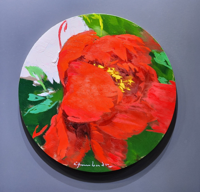김일해, for you-적모란, oil on canvas.