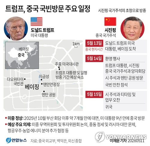 중국 찾은 트럼프, 이란전쟁 돌파구 찾나