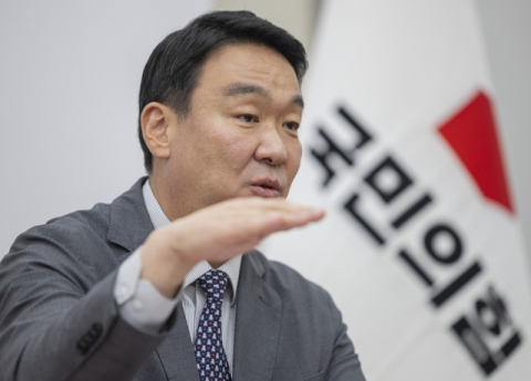 국민의힘 정희용 사무총장이 지난 9일 국회에서 연합뉴스와 가진 인터뷰에서 6·3 지방선거 국민의힘 전략을 설명하고 있다. 연합뉴스