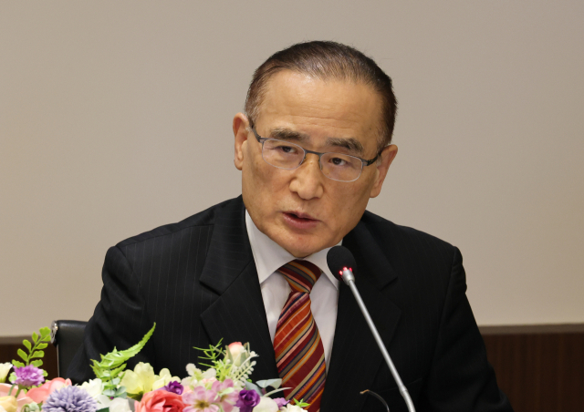 위성락 국가안보실장이 13일 서울 프레스센터 한국신문방송편집인협회에서 열린 간담회에서 발언하고 있다. 연합뉴스