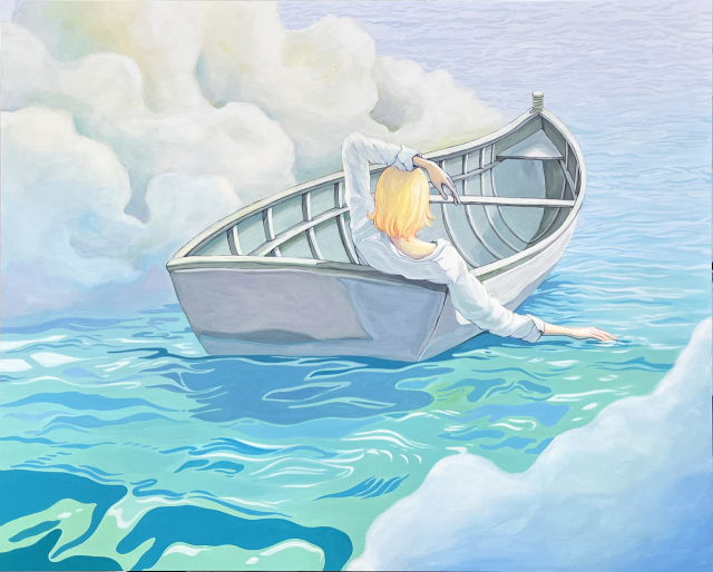 이미란, 삶은 홀로 진실을 찾는 과정인거 같아, 캔버스에 아크릴릭, 80x100x3.5cm