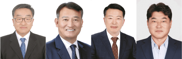 봉화군의원 다선거구에 후보자 등록을 한 (왼쪽부터 기호순)더불어민주당 김태수 후보를 비롯해 국민의힘 김재곤·이광근·황문익 후보. 중앙선거관리위원회 후보자 등록 홈페이지 캡처