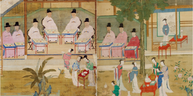 [이인숙의 옛그림 예찬] 행사기록화이자 집단초상화, 권대운기로연회도