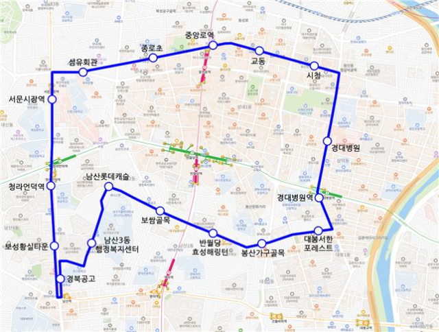 노선도 예시 가안. 캠프 제공.