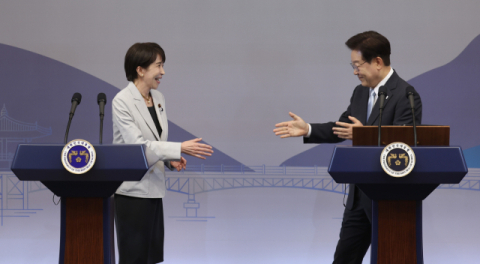 [포토뉴스] 공동언론발표 나선 한일 정상