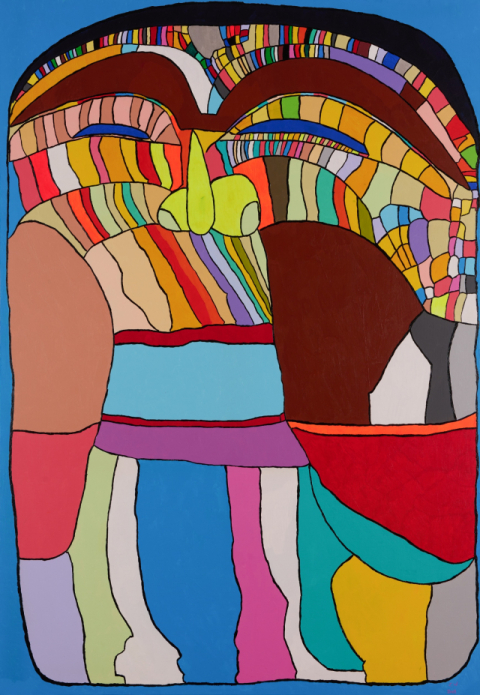 대구아트웨이 입주작가 정지원, 그녀석, 2021, 캔버스에 아크릴, 162.1x130.1cm