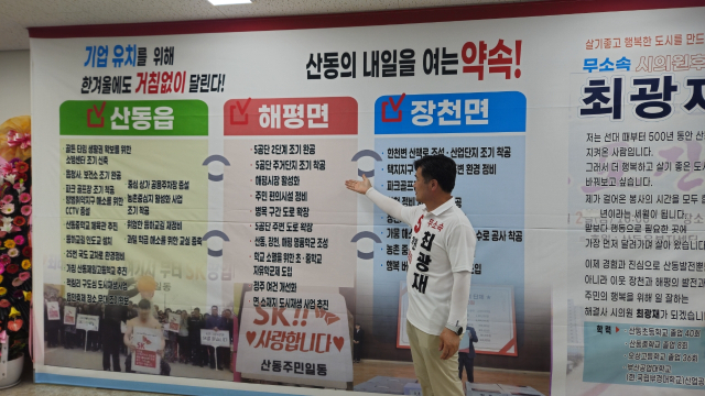 최광재 구미시 아선거구(산동읍·장천면·해평면) 무소속 시의원 후보. 최광재 후보 제공
