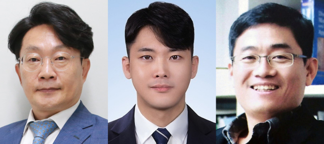 사진 왼쪽부터 DGIST 안진웅 책임연구원과 정의진 박사후연수연구원, GIST 전성찬 교수. DGIST 제공