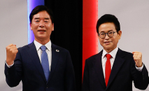 행정통합·신공항…오중기·이철우 경북도지사 토론 '설전'