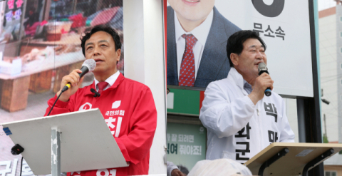 빗속 봉화 달군 여야 총력전…