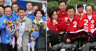 김부겸 '국가지원' vs 추경호 '국가주도'…'TK신공항' 사전투표 막판 승부수 