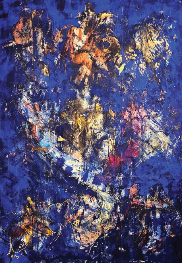 김상용, 신화이야기, 97.0&times;145.5cm, Mixed media on paper