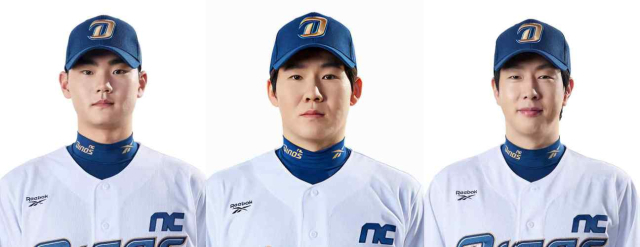 NC 다이노스의 김주원, 박민우, 박건우(왼쪽부터). NC 홈페이지 제공