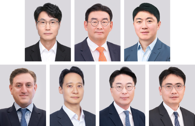 왼쪽 위부터 왼쪽부터 정민수 세무자문 부문대표, 곽윤구 부대표, 김경구 부대표,다니엘 퍼티그 부대표, 이준호 부대표, 최창윤 부대표, 홍진오 부대표. 삼일PwC제공
