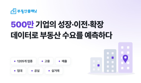 부동산플래닛, 전국 500만개 기업 정보담아 상업용 부동산 분석 데이터 기준 마련해